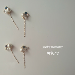 棉花珍珠水晶珠寶2WAY（蒙大拿州）（耳環，耳釘，耳環鈦） 第5張的照片