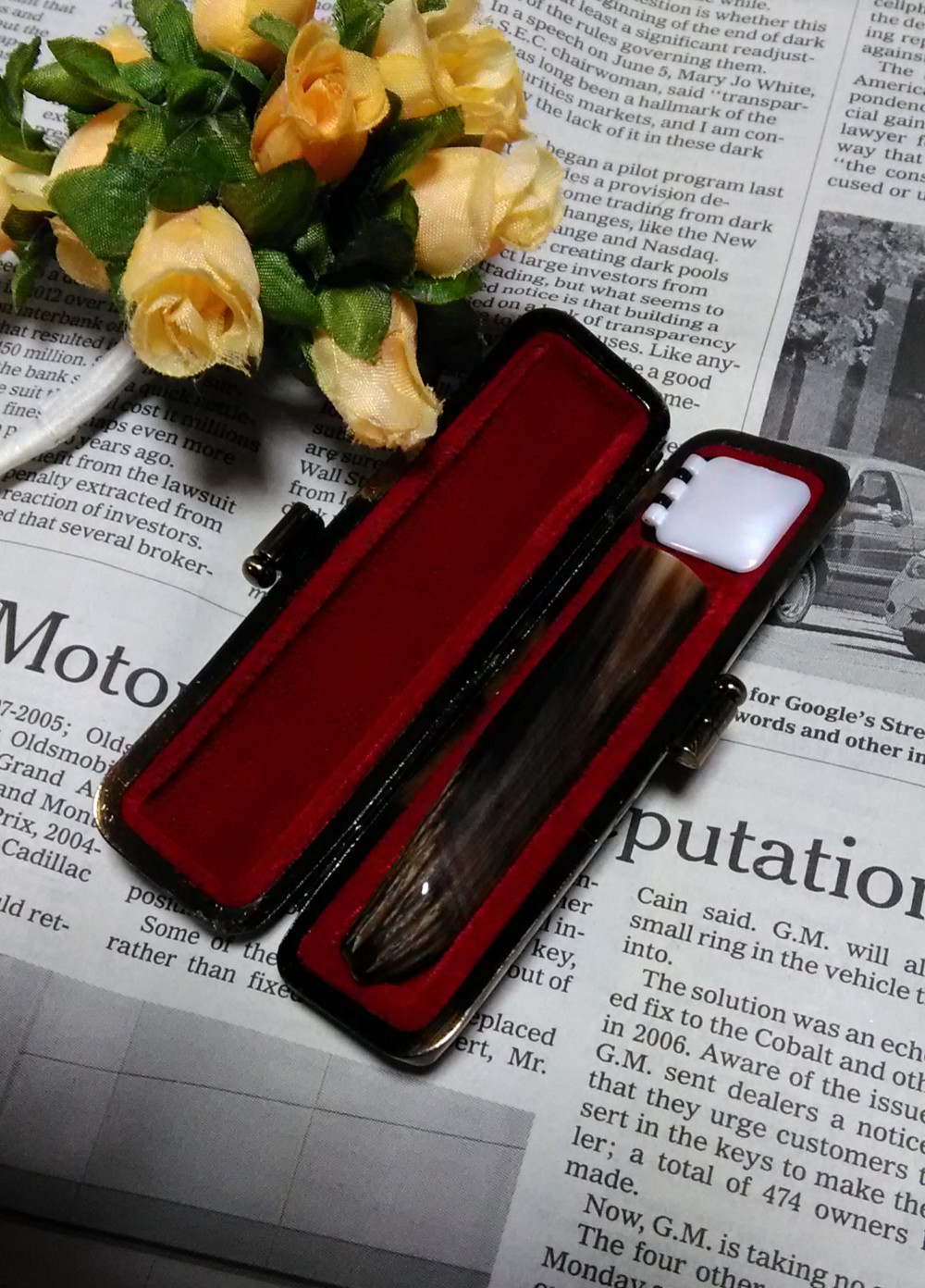 【手描き一点物】印鑑ケ－ス　太さ12㎜×長さ60㎜（認印・銀行印）用　【コトリ】　はんこ　印鑑