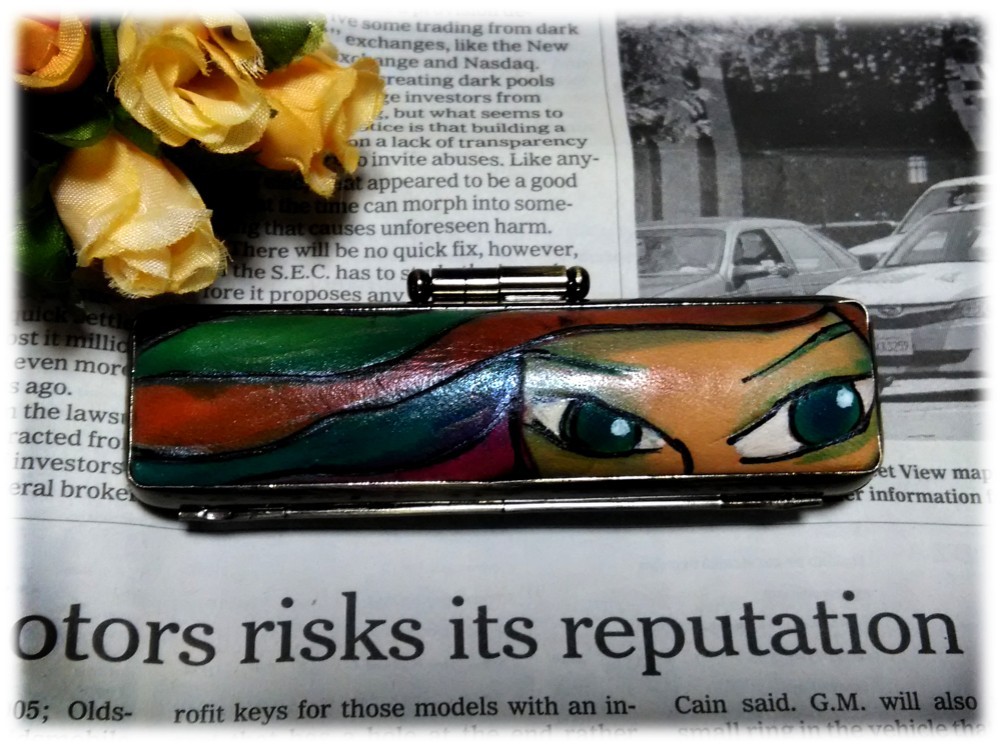 【手描き一点物】印鑑ケ－ス太さ12㎜×長さ60㎜（認印）用　【まなざし】　世界で一本　はんこ　印鑑