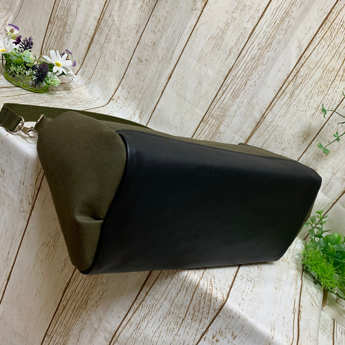 専用☆サイドポケット付きぷっくりバッグ☆ ジョリーフルール 2way サイドポケットが便利な ショルダーバッグ ボディーバック