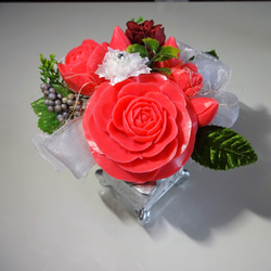 「再販」石鹸彫刻　香る花のアレンジメント 2枚目の画像