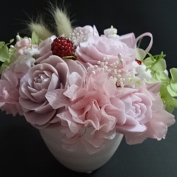石鹸彫刻　香る花のアレンジメント 4枚目の画像