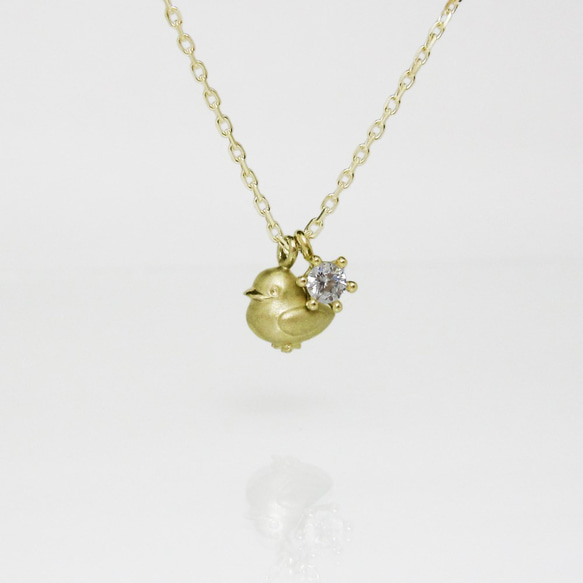 K18パールピンブローチ アヒルモチーフ 7.2g K18真珠 アヒル ペンダント