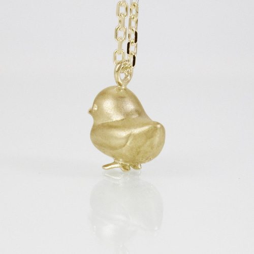 小さくて可愛らしいアヒルとダイヤ0.1ctのK18YGペンダント < Hans