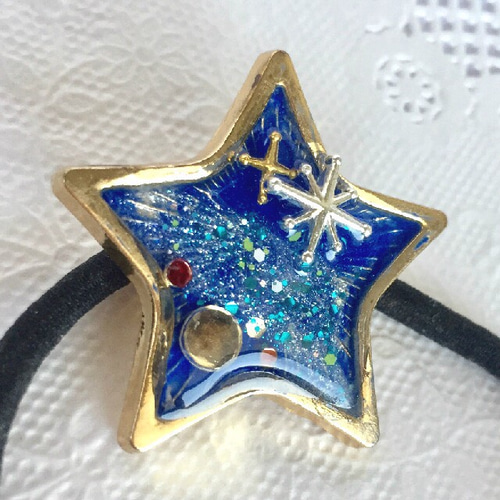 宇宙イメージ星型ヘアゴム♡レジン♡ ヘアゴム たすく 通販