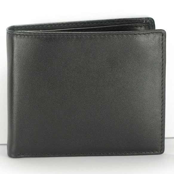 古典的な男性の短いクリップ革財布11カード写真コインバッグブラック有料ゲストレタリングサービス 2枚目の画像