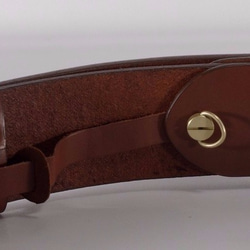 牛革ピンバックルレザーベルト式バックルブロードバンド版ベルトを着用 - 茶色の2L-カスタムインプリントを 4枚目の画像