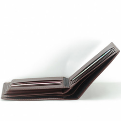 コレクション男性の短いクリップ革財布7カード写真変更バッグブラウン無料カスタムレタリングサービス 6枚目の画像