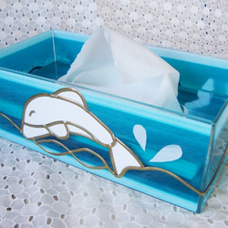 イルカのティッシュケース（ポプリの香りが楽しめる）アウトレット商品 3枚目の画像