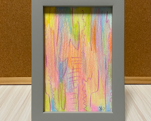抽象色鉛筆画 c 絵画 next27 通販 11621658｜Creema(クリーマ)