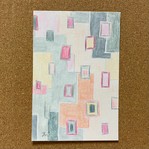 抽象色鉛筆画 p 絵画 next27 通販 11634990｜Creema(クリーマ)