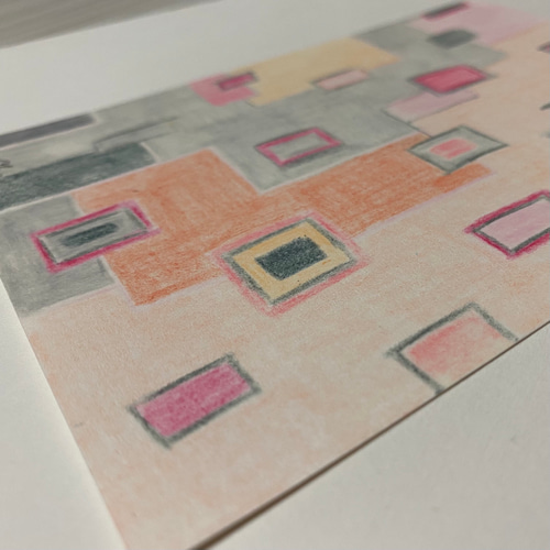 抽象色鉛筆画 p 絵画 next27 通販 11634990｜Creema(クリーマ)