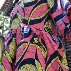 ギテンゲワンピースドレス　‐アフリカの布ギテンゲで作ったワンピース（20GOPD01） 6枚目の画像