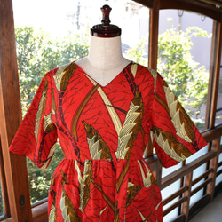 ギテンゲワンピースドレス　‐アフリカの布ギテンゲで作ったワンピース（20GOPD02） 2枚目の画像