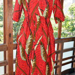 ギテンゲワンピースドレス　‐アフリカの布ギテンゲで作ったワンピース（20GOPD02） 7枚目の画像