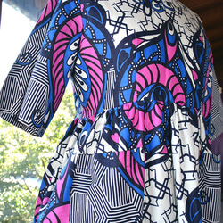 ギテンゲワンピースドレス　‐アフリカの布ギテンゲで作ったワンピース（20GOPD03） 6枚目の画像