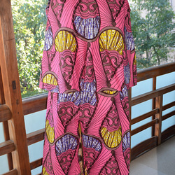 ギテンゲノースリーブブラウス　‐アフリカの布ギテンゲで作ったブラウス（20GNSB02） 5枚目の画像