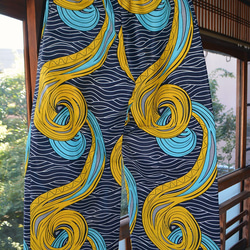 ギテンゲワイドパンツ　‐アフリカの布ギテンゲで作ったワイドパンツ（20GWPB03） 2枚目の画像