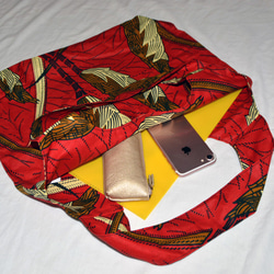 ギテンゲショッピングバッグ　‐アフリカの布ギテンゲで作ったショッピングバッグ（20GSB01） 6枚目の画像