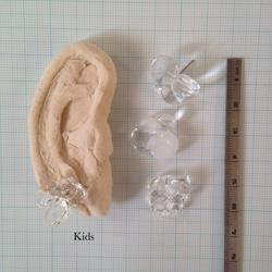 [再次上架] KK bijoux耳環耳環一對Bijoux透明玻璃 第8張的照片