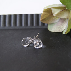 [再次上架] E Light Jewel珠寶系列EGG一隻耳環耳環Bijoux透明玻璃 第4張的照片