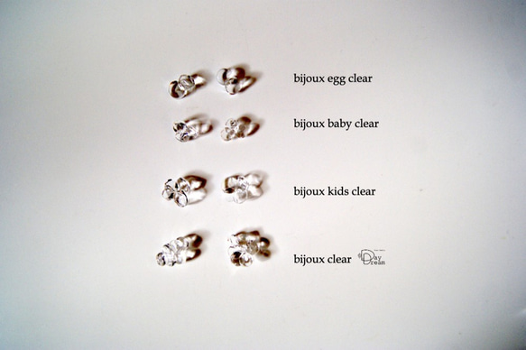 [再次上架] KG bijoux耳環耳環一對Bijoux透明玻璃 第4張的照片