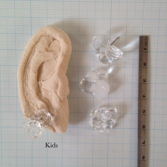 BM bijoux耳環耳環一對bijoux透明玻璃 第5張的照片