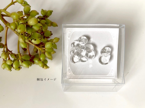 【再販】EM bijoux ピアス イヤリング　ペア　ビジュー　透明　ガラス 7枚目の画像