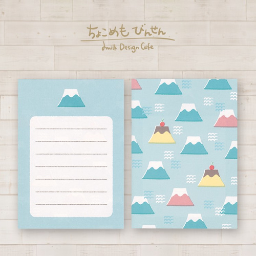 富士山 ☆ ちょこめもびんせん メモ帳 Milk Design Cafe 通販 12642365