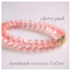cherry pink♥ブレスレット 2枚目の画像
