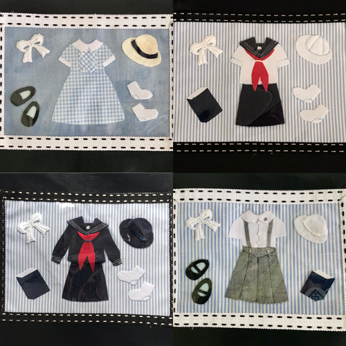 【オーダーメイド】入園入学グッズ　黒星柄✖️黒 オーダーメイド制服モチーフ サブバッグ 通学バッグ その他入園