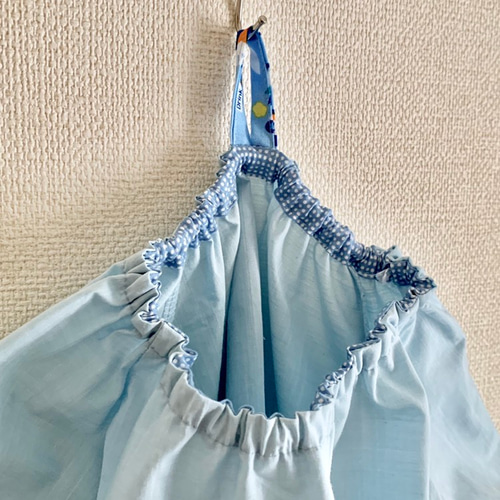 ◎ふんわり袖の半袖スモック◎不思議の国のアリス◎夏用スモックリボン  