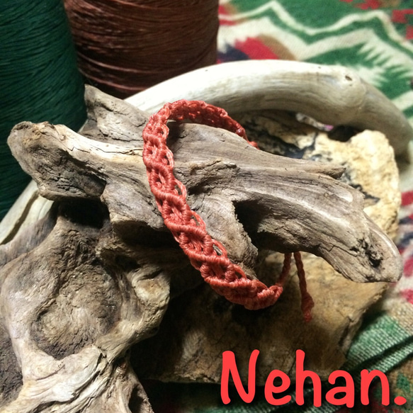 Macrame bracelet(red) 2枚目の画像