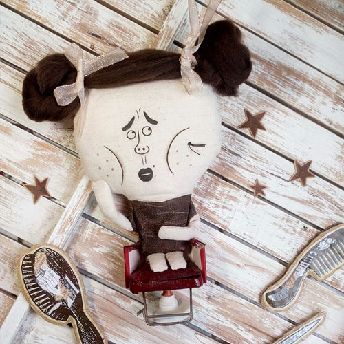 チャンタウはパンとどまります。ハンドメイド/人形/レトロ/面白い/癒し