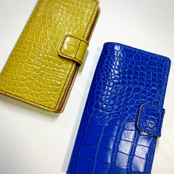 (受注作成)スマホ　iPhoneカバー　クロコ型 1枚目の画像