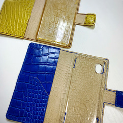 (受注作成)スマホ　iPhoneカバー　クロコ型 2枚目の画像