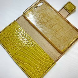 (受注作成)スマホ　iPhoneカバー　クロコ型 3枚目の画像