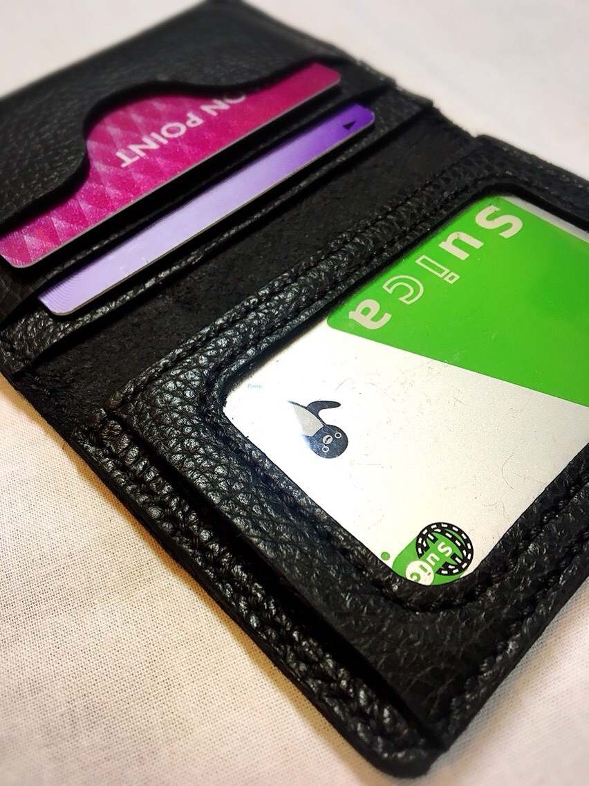 （受注作成）パスケース♪ADRIA Bkack 外側ポケット