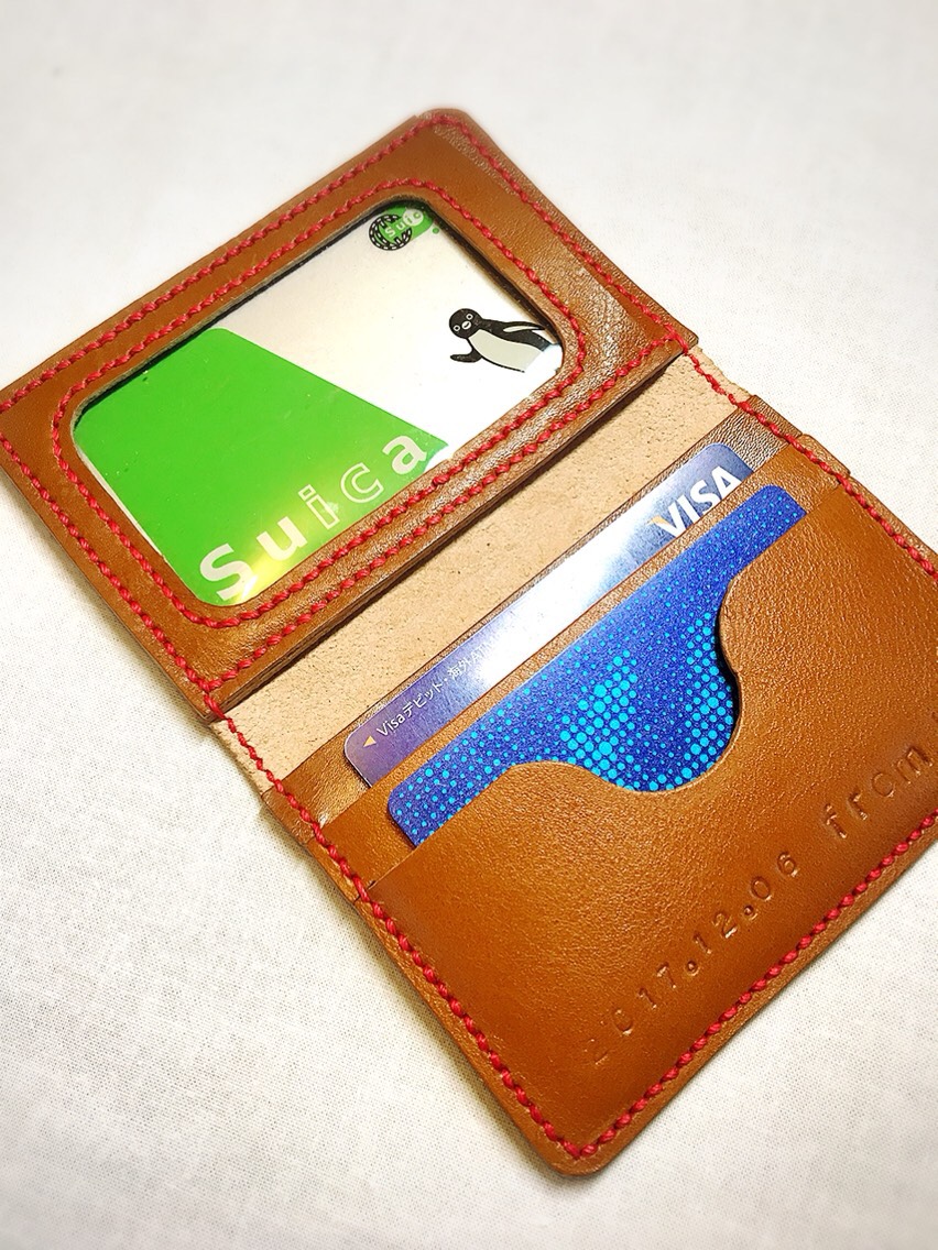 （受注作成）免許証・パスケース☆赤糸