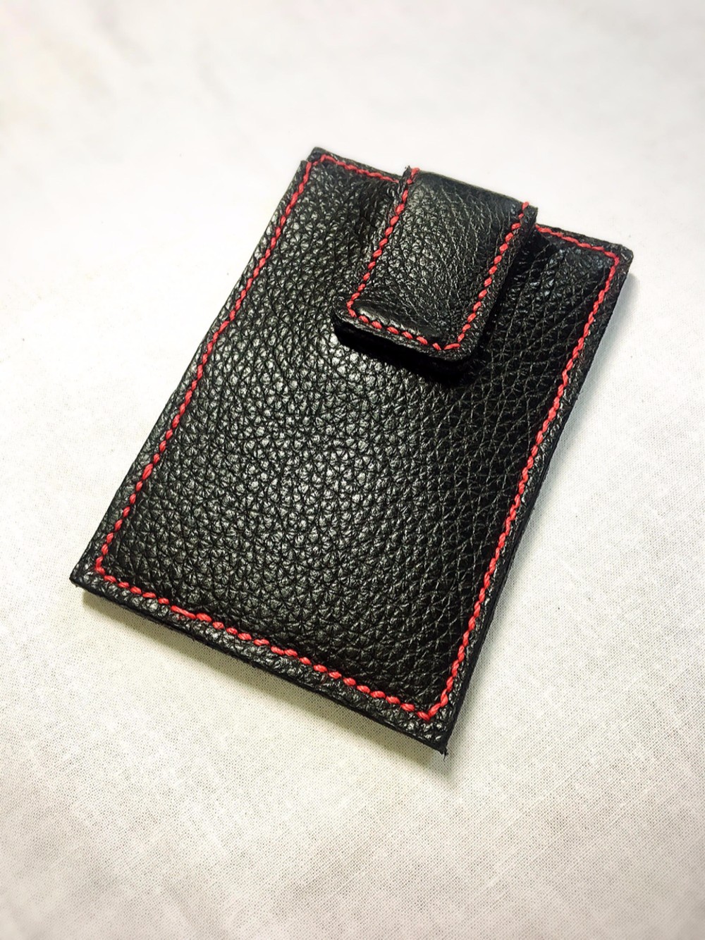 (受注作成)マネークリップ付きカードケース☆ADRIA Black