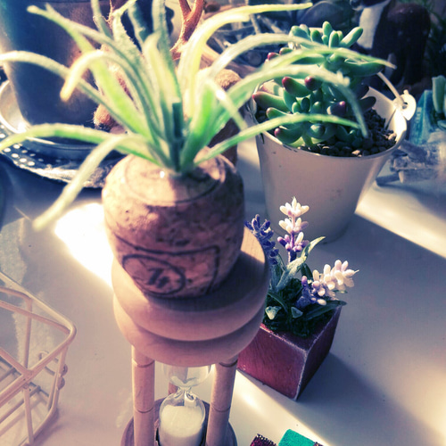 ころんとかわいいシャンパンコルクオブジェ アートフラワー ユキッぺ