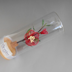 送料無料　ガラスの中の赤椿　インテリア・プレゼント用 5枚目の画像