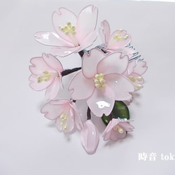 桜（淡桃）のかんざし・コーム　 1枚目の画像