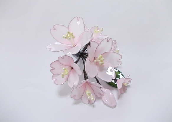 桜（淡桃）のかんざし・コーム　 2枚目の画像