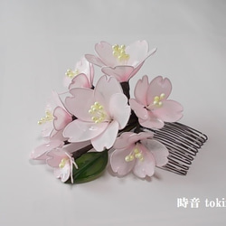 桜（淡桃）のかんざし・コーム　 3枚目の画像