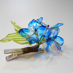 繡球花（藍色）髮夾 第2張的照片