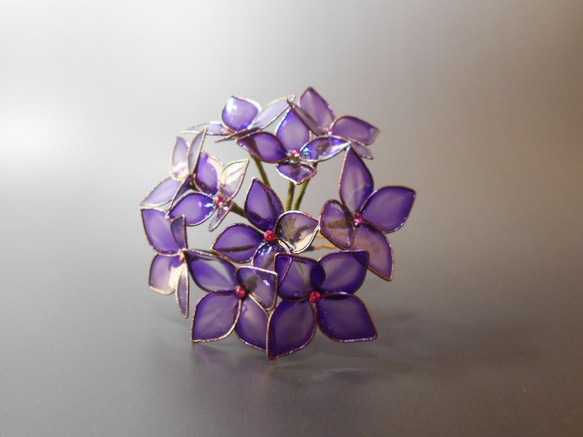 紫陽花（Violet）簪 5枚目の画像