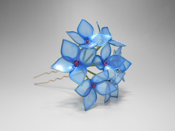 繡球花（藍靛藍）蛾 第3張的照片