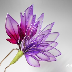 簪（孔雀の羽）紫苑 1枚目の画像