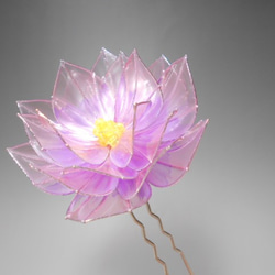 蓮の花（藍花）かんざし　変わり花 4枚目の画像